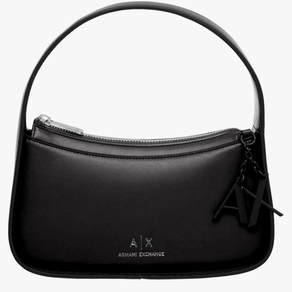 Armani Exchange Elegant Black Shoulder Bag